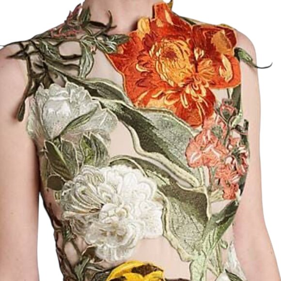 Erdem Floral Print Long Dress Size: S/M | US6-8, UK10 NEW - Picture 7 of 11